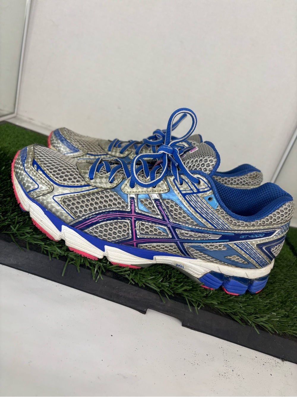 Asics GT-1000 Duomax Gray Blue Running Shoes Size 9.5 T3R6N